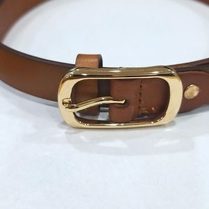 The Perfect Brown Belt With Gold Buckle 95 CM